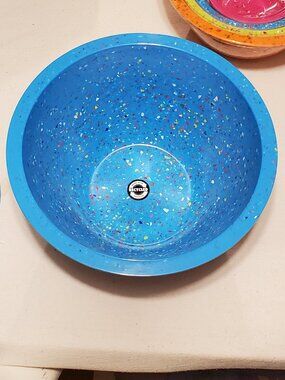 *RARE* ZAK! NWT! XL Confetti Turquoise Mixing/Nesting Bowl *Discontinued